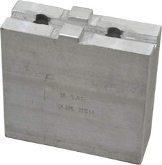 H & R Manufacturing - Tongue & Groove Attachment, Square Soft Lathe Chuck Jaw - Aluminum, 1-3/4" Btw Mount Hole Ctrs, 3-1/2" Long x 1-1/4" Wide x 3-3/8" High, 5/16" Groove - Apex Tool & Supply