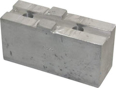 H & R Manufacturing - Tongue & Groove Attachment, Square Soft Lathe Chuck Jaw - Aluminum, 2-1/2" Btw Mount Hole Ctrs, 4-7/8" Long x 1-3/4" Wide x 2-3/8" High, 1/2" Groove - Apex Tool & Supply