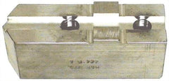 H & R Manufacturing - Tongue & Groove Attachment, Square Soft Lathe Chuck Jaw - Aluminum, 1-1/2" Btw Mount Hole Ctrs, 3-3/16" Long x 1-1/4" Wide x 1-5/8" High, 5/16" Groove - Apex Tool & Supply