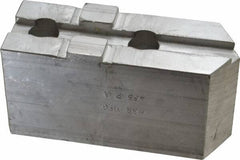 H & R Manufacturing - Tongue & Groove Attachment, Square Soft Lathe Chuck Jaw - Aluminum, 2.12" Btw Mount Hole Ctrs, 4-13/16" Long x 1-3/4" Wide x 2-3/8" High, 1/2" Groove - Apex Tool & Supply