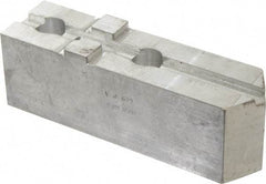H & R Manufacturing - Tongue & Groove Attachment, Square Soft Lathe Chuck Jaw - Aluminum, 3" Btw Mount Hole Ctrs, 7-1/4" Long x 2" Wide x 2-5/16" High, 1/2" Groove - Apex Tool & Supply
