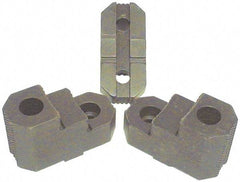 H & R Manufacturing - 24 to 36" Chuck Diam Compatibility, Mild Carburized Steel Tongue & Groove Hard Lathe Top Jaws - 2 Steps, 1/2" Groove Width, 3" Wide x 6.942" Long x 3.969" High - Apex Tool & Supply