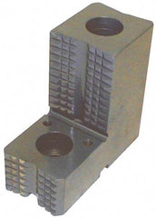 H & R Manufacturing - 52" Max Chuck Diam Compatibility, Steel Bullard Hard Lathe Top Jaws - 2 Steps, 5/8" Groove Width, 3" Wide x 6-5/8" Long x 6" High - Apex Tool & Supply