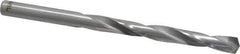 Made in USA - 19/64" 135° Carbide-Tipped Jobber Drill - Bright Finish, Right Hand Cut, Spiral Flute, Straight Shank, 4-3/8" OAL, Split Point - Apex Tool & Supply