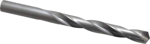 Made in USA - 15/32" 135° Carbide-Tipped Jobber Drill - Bright Finish, Right Hand Cut, Spiral Flute, Straight Shank, 5-3/4" OAL, Split Point - Apex Tool & Supply