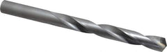 Made in USA - 17/32" 135° Carbide-Tipped Jobber Drill - Bright Finish, Right Hand Cut, Spiral Flute, Straight Shank, 6-5/8" OAL, Split Point - Apex Tool & Supply
