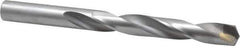 Made in USA - 41/64" 135° Carbide-Tipped Jobber Drill - Bright Finish, Right Hand Cut, Spiral Flute, Straight Shank, 7-1/8" OAL, Split Point - Apex Tool & Supply