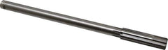 Made in USA - 0.539" Carbide-Tipped 6 Flute Chucking Reamer - Straight Flute, 7/16" Straight Shank, 2" Flute Length, 8" OAL - Apex Tool & Supply