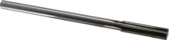 Made in USA - 0.55" Carbide-Tipped 6 Flute Chucking Reamer - Straight Flute, 7/16" Straight Shank, 2" Flute Length, 8" OAL - Apex Tool & Supply