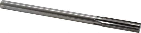 Made in USA - 0.607" Carbide-Tipped 6 Flute Chucking Reamer - Straight Flute, 9/16" Straight Shank, 2-1/4" Flute Length, 9" OAL - Apex Tool & Supply