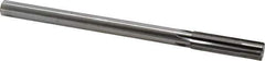 Made in USA - 0.607" Carbide-Tipped 6 Flute Chucking Reamer - Straight Flute, 9/16" Straight Shank, 2-1/4" Flute Length, 9" OAL - Apex Tool & Supply