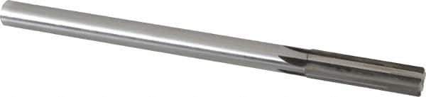 Made in USA - 0.616" Carbide-Tipped 6 Flute Chucking Reamer - Straight Flute, 9/16" Straight Shank, 2-1/4" Flute Length, 9" OAL - Apex Tool & Supply