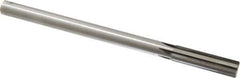 Made in USA - 0.619" Carbide-Tipped 6 Flute Chucking Reamer - Straight Flute, 9/16" Straight Shank, 2-1/4" Flute Length, 9" OAL - Apex Tool & Supply