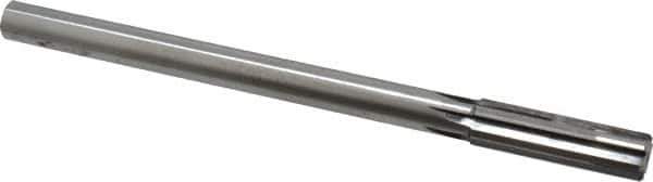 Made in USA - 0.64" Carbide-Tipped 6 Flute Chucking Reamer - Straight Flute, 9/16" Straight Shank, 2-1/4" Flute Length, 9" OAL - Apex Tool & Supply