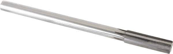 Made in USA - 0.654" Carbide-Tipped 6 Flute Chucking Reamer - Straight Flute, 9/16" Straight Shank, 2-1/4" Flute Length, 9" OAL - Apex Tool & Supply