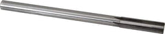 Made in USA - 0.655" Carbide-Tipped 6 Flute Chucking Reamer - Straight Flute, 9/16" Straight Shank, 2-1/4" Flute Length, 9" OAL - Apex Tool & Supply