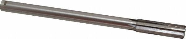 Made in USA - 0.677" Carbide-Tipped 6 Flute Chucking Reamer - Straight Flute, 9/16" Straight Shank, 2-1/4" Flute Length, 9" OAL - Apex Tool & Supply