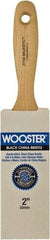 Wooster Brush - 2" Flat Hog Varnish Brush - 2-15/16" Bristle Length, 5-1/2" Maple Beavertail Handle - Apex Tool & Supply