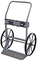 Made in USA - 1,000 Lb Capacity 47" OAH Cylinder Hand Truck - Loop Handle, Steel - Apex Tool & Supply