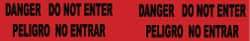 NMC - 1,000' Long x 3" Wide Roll, Polyethylene, Red Barricade Tape - Message: Danger - Do Not Enter - Apex Tool & Supply