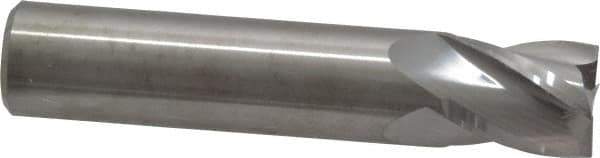 M.A. Ford - 1/2", 5/8" LOC, 1/2" Shank Diam, 2-1/2" OAL, 4 Flute, Solid Carbide Square End Mill - Single End, Uncoated, Spiral Flute, 30° Helix, Centercutting, Right Hand Cut, Right Hand Flute, Series 163 - Apex Tool & Supply