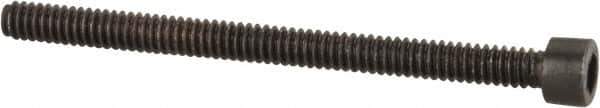 Value Collection - #1-64 UNC Hex Socket Drive, Socket Cap Screw - Alloy Steel, Black Oxide Finish, Partially Threaded, 1" Length Under Head - Apex Tool & Supply