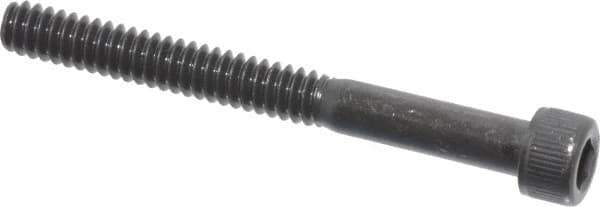 Value Collection - #6-32 UNC Hex Socket Drive, Socket Cap Screw - Alloy Steel, Black Oxide Finish, Partially Threaded, 1-3/8" Length Under Head - Apex Tool & Supply