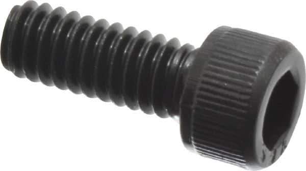 Value Collection - #8-32 UNC Hex Socket Drive, Socket Cap Screw - Alloy Steel, Black Oxide Finish, Fully Threaded, 7/16" Length Under Head - Apex Tool & Supply