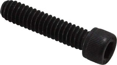 Value Collection - 1/4-20 UNC Hex Socket Drive, Socket Cap Screw - Alloy Steel, Black Oxide Finish, Fully Threaded, 1-1/8" Length Under Head - Apex Tool & Supply