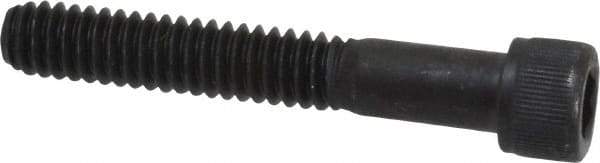 Value Collection - 1/4-20 UNC Hex Socket Drive, Socket Cap Screw - Alloy Steel, Black Oxide Finish, Partially Threaded, 1-5/8" Length Under Head - Apex Tool & Supply