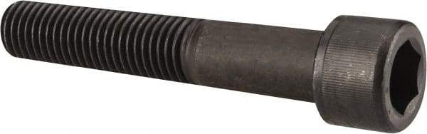 Value Collection - 7/8-9 UNC Hex Socket Drive, Socket Cap Screw - Alloy Steel, Black Oxide Finish, Partially Threaded, 4-3/4" Length Under Head - Apex Tool & Supply