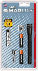 Mag-Lite - Krypton Bulb, 9 Lumens, Mini Flashlight - Black Aluminum Body, 2 AAA Alkaline Batteries Included - Apex Tool & Supply
