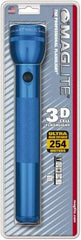 Mag-Lite - Krypton Bulb, 45 Lumens, Industrial/Tactical Flashlight - Blue Aluminum Body, 3 D Batteries Not Included - Apex Tool & Supply