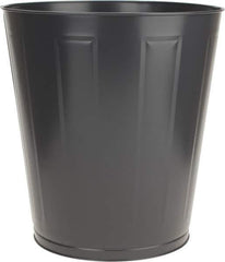 Value Collection - 46 Qt Gray Round Trash Can - Steel, 17" High - Apex Tool & Supply
