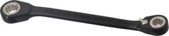 Proto - 7/32" x 9/32" 12 Point Spline Reversible Ratcheting Box Wrench - Double End, 11/16" Head Diam x 1/8" Head Thickness, 4-1/2" OAL, Steel, Black Chrome Finish - Apex Tool & Supply