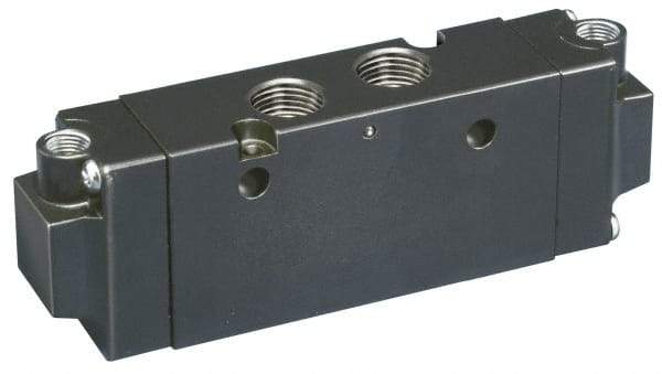 Parker - 4-Way Body Ported Stacking Solenoid Valve - 24 VDC, 2.7 CV Rate, 5.59" Long - Apex Tool & Supply