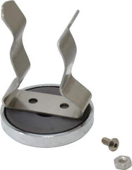 Mag-Mate - 11 Lb Max Pull Force, 2-1/32" Overall Height, 1.41" Diam, Ceramic Cup Magnet - Clamp Style, 1-1/8" Clamp Opening, Chrome Plated - Apex Tool & Supply