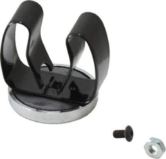 Mag-Mate - 11 Lb Max Pull Force, 1-17/32" Overall Height, 1.41" Diam, Ceramic Cup Magnet - Clamp Style, 1-1/8" Clamp Opening, Chrome Plated - Apex Tool & Supply