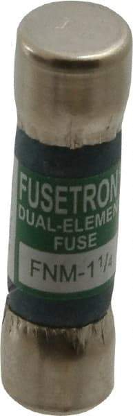 Cooper Bussmann - 250 VAC, 1.25 Amp, Time Delay General Purpose Fuse - Fuse Holder Mount, 1-1/2" OAL, 10 at 125 V kA Rating, 13/32" Diam - Apex Tool & Supply