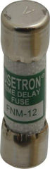 Cooper Bussmann - 250 VAC, 12 Amp, Time Delay General Purpose Fuse - Fuse Holder Mount, 1-1/2" OAL, 10 at AC kA Rating, 13/32" Diam - Apex Tool & Supply