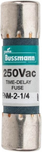 Cooper Bussmann - 250 VAC, 2.25 Amp, Time Delay General Purpose Fuse - Fuse Holder Mount, 1-1/2" OAL, 10 at 125 V kA Rating, 13/32" Diam - Apex Tool & Supply