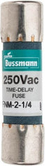 Cooper Bussmann - 250 VAC, 2.25 Amp, Time Delay General Purpose Fuse - Fuse Holder Mount, 1-1/2" OAL, 10 at 125 V kA Rating, 13/32" Diam - Apex Tool & Supply