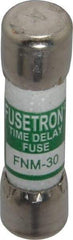 Cooper Bussmann - 250 VAC, 30 Amp, Time Delay General Purpose Fuse - Fuse Holder Mount, 1-1/2" OAL, 10 at AC kA Rating, 13/32" Diam - Apex Tool & Supply