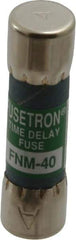 Cooper Bussmann - 250 VAC, 40 Amp, Time Delay General Purpose Fuse - Fuse Holder Mount, 1-1/2" OAL, 13/32" Diam - Apex Tool & Supply