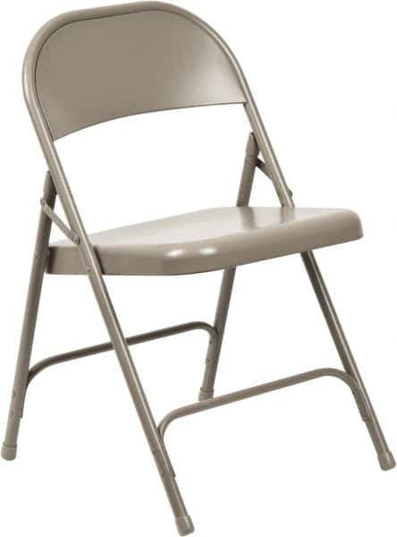 NPS - 16-5/8" Wide x 16-1/4" Deep x 29-1/2" High, Steel Standard Folding Chair - Gray - Apex Tool & Supply