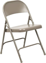 NPS - 16-5/8" Wide x 16-1/4" Deep x 29-1/2" High, Steel Standard Folding Chair - Gray - Apex Tool & Supply