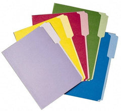 UNIVERSAL - 10 x 15", Legal, Blue/Light Blue, Colored Folders with Single-Ply Tabs - 11 Point Stock, 1/3 Tab Cut Location - Apex Tool & Supply
