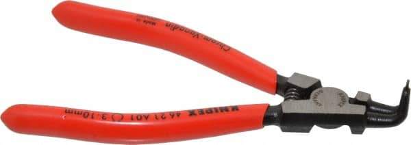Knipex - External Retaining Ring Pliers - 5" OAL, Bent Nose - Apex Tool & Supply