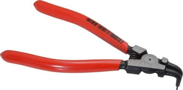 Knipex - External Retaining Ring Pliers - 5" OAL, Bent Nose - Apex Tool & Supply
