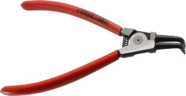 Knipex - External Retaining Ring Pliers - 6-3/4" OAL, Bent Nose - Apex Tool & Supply